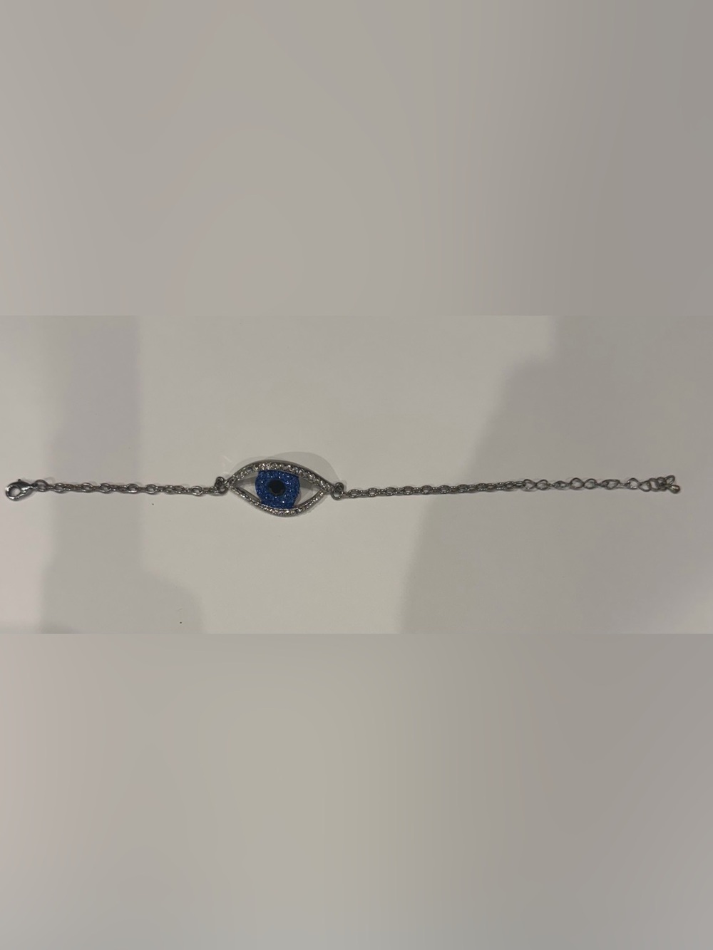 Silver Blue Evil Eye Bracelet